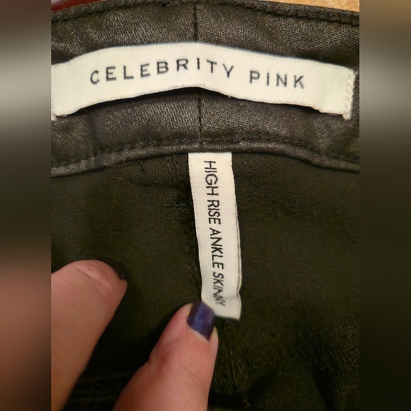 Cleberty Black Coated Skinny Jeans - Size 20 - Picture 3 of 4